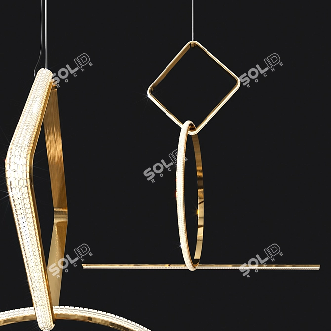 Elegant Laily Pendant Light 3D model image 1