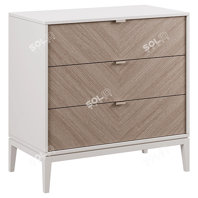 Fjord Ellipse Chest 6 Drawers 3D model image 2