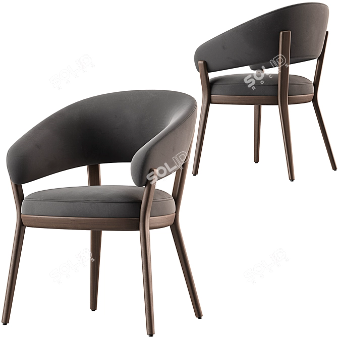 Modern Ray Dining Chair Online 3D model image 2
