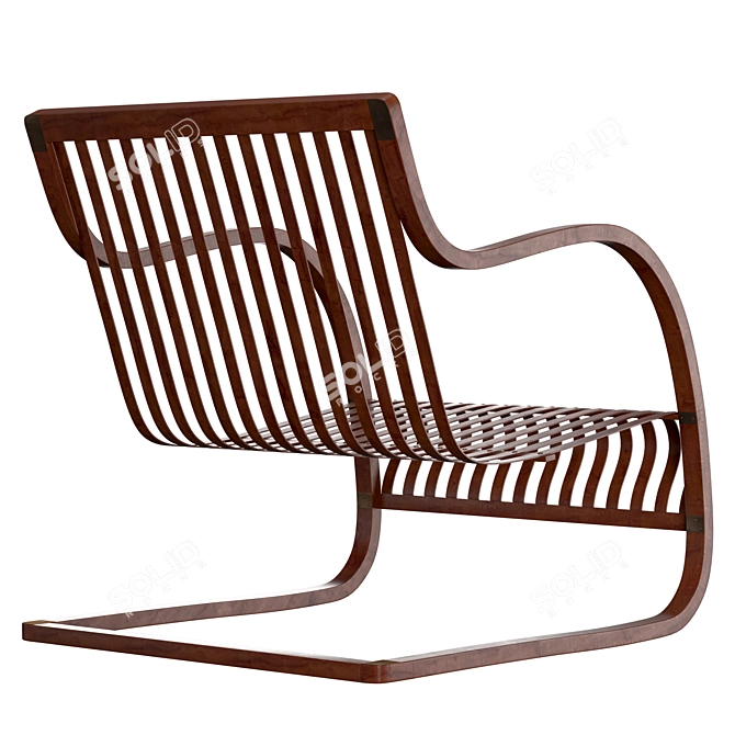 Sleek Modern Lounge Chair 3D model image 4