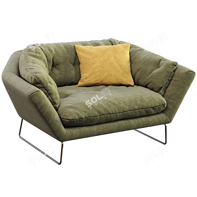 Modern New York Suite Armchair 3D model image 1