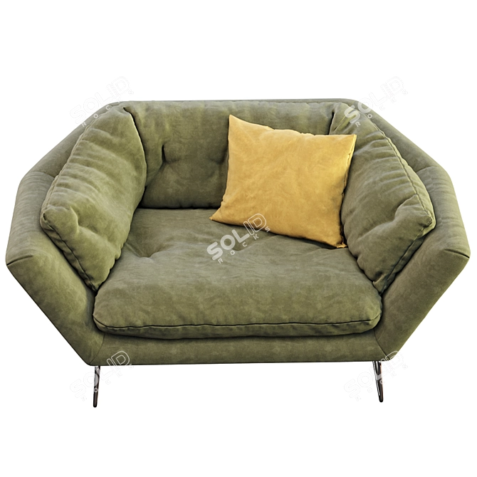 Modern New York Suite Armchair 3D model image 3