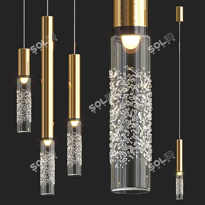 Modern Glass Pendant Lighting Solution 3D model image 1