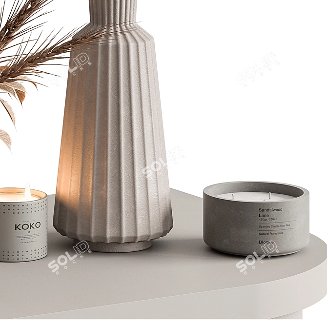  Rustic Plant and Vase Décor 3D model image 4