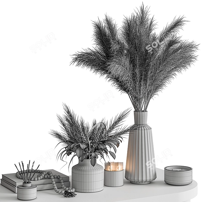  Rustic Plant and Vase Décor 3D model image 5