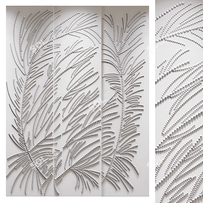 Luxurious Tableau 3D Wall Art 3D model image 1