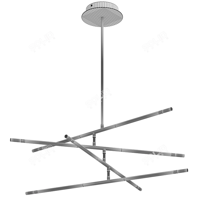 Vele Luce Laser Modern Chandelier 3D model image 5