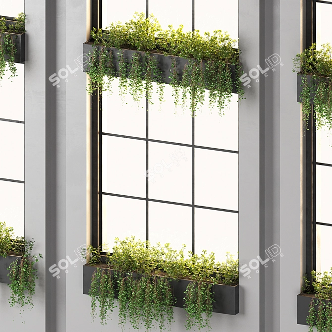 Editable Plant Box with Two Varieties 3D model image 2