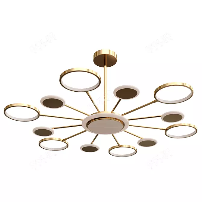 Modern LED Chandelier 80cm Diameter 3D model image 3