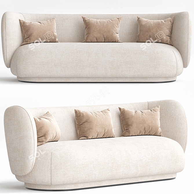 Modern 3D Rico Sofa Model 3D model image 2