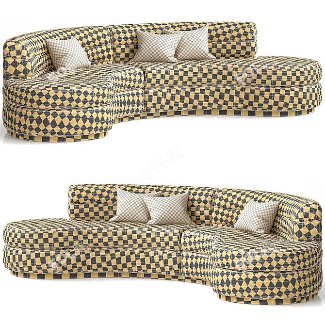 Realistic 3D Sofa Model Max FBX 3D model image 3