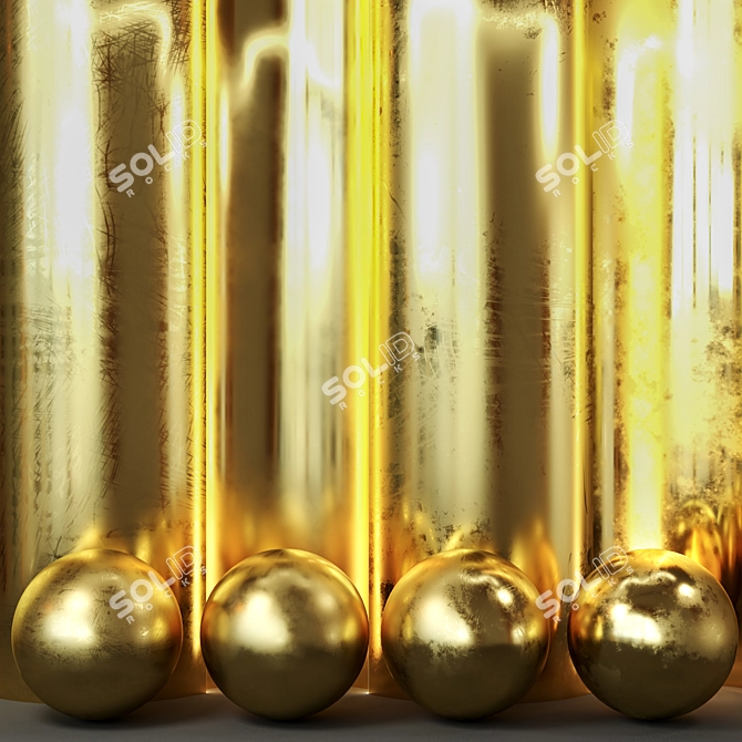 Luxury Gold Texture Set 4k 3D model image 1