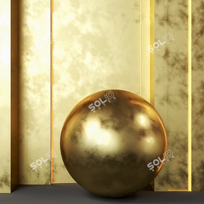 Luxury Gold Texture Set 4k 3D model image 3