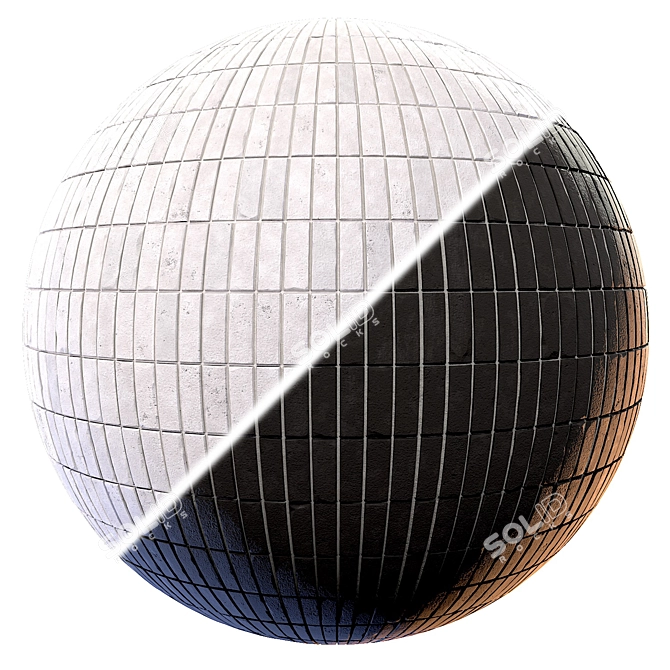 PBR Brick Texture Seamless Design 3D model image 1