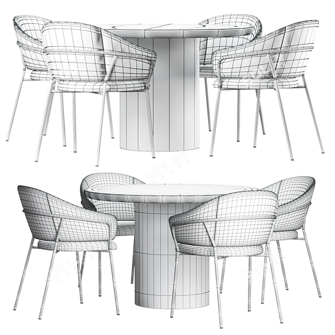 Sleek Contemporary Pedrali Jazz Table 3D model image 3