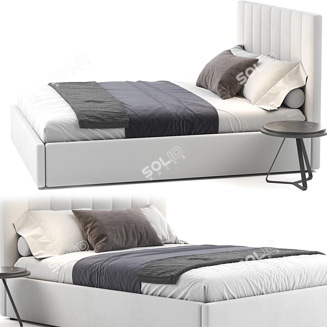 Minimalist Low Profile Bed - 2017 3D model image 2