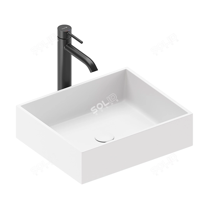 Galassia Washbasin Set with Mixers 3D model image 3