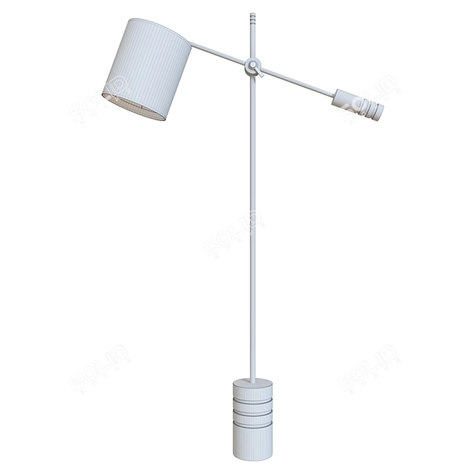 Sleek Burns Task Floor Lamp 3D model image 2