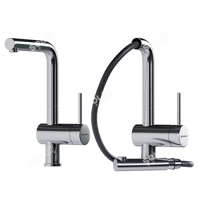 Sleek AKASHI-S Mixer with Smoothed OBJ 3D model image 1