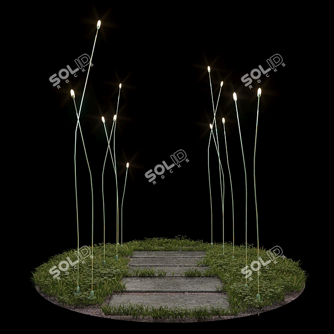 Starry Garden Floor Lamp 3D model image 1
