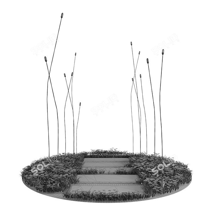 Starry Garden Floor Lamp 3D model image 3