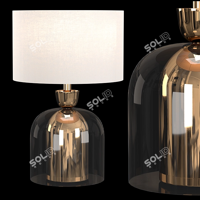 Elegant Bell Jar Table Lamp 3D model image 1