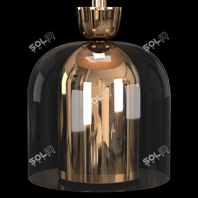 Elegant Bell Jar Table Lamp 3D model image 3