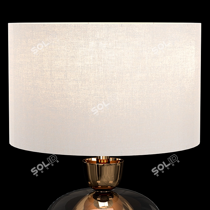 Elegant Bell Jar Table Lamp 3D model image 4