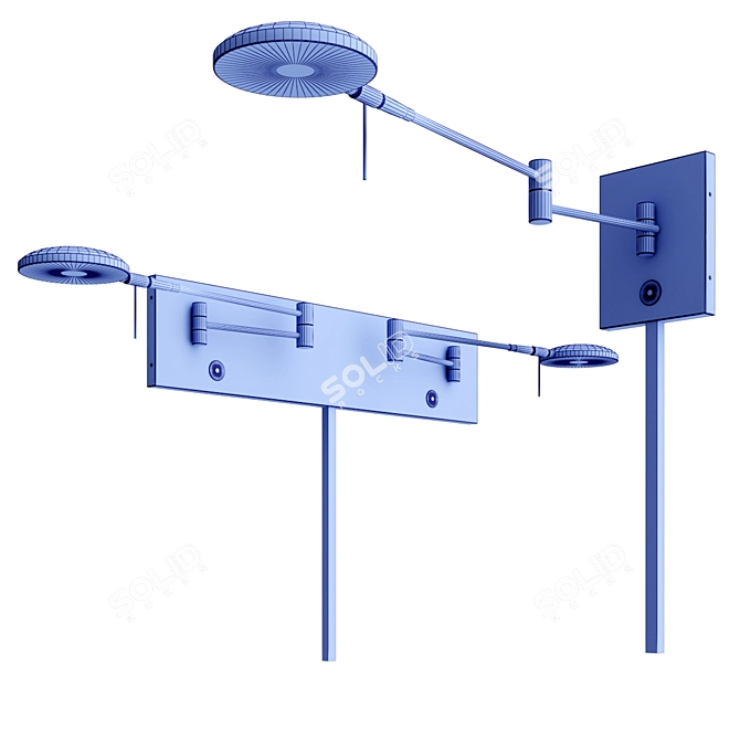  Adjustable Swing Arm Wall Lamp 3D model image 4