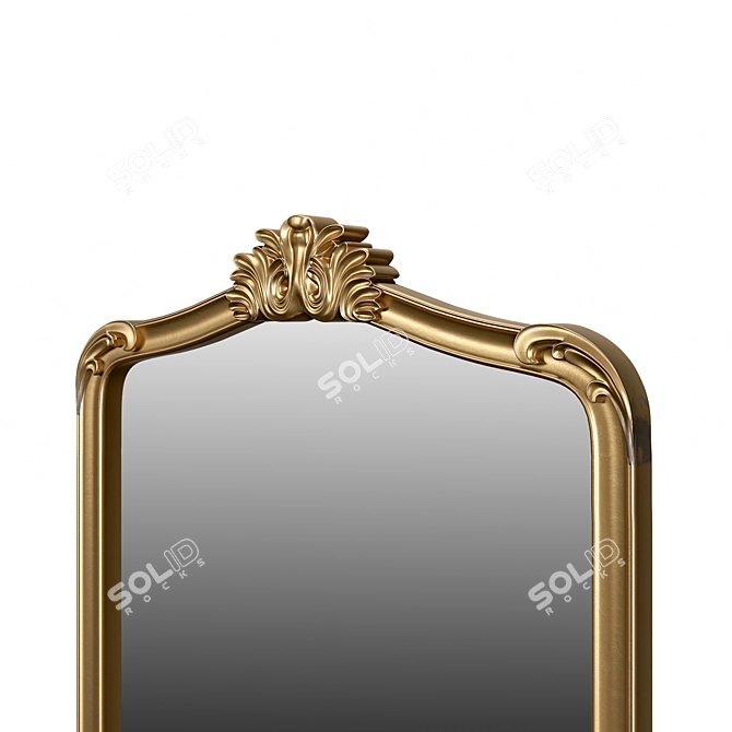 Elegant Filigree Floor Mirror by Pottery Barn 3D model image 2