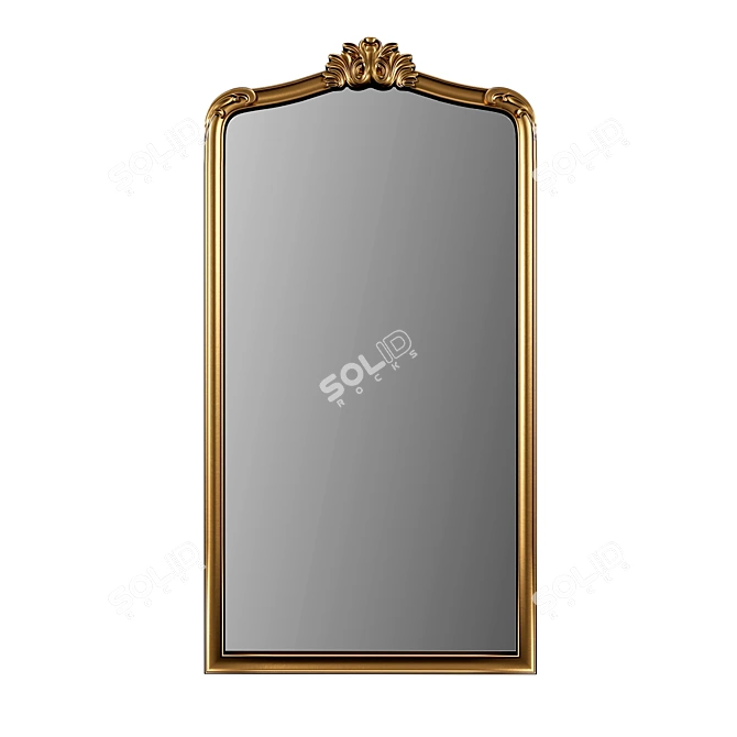 Elegant Filigree Floor Mirror by Pottery Barn 3D model image 4