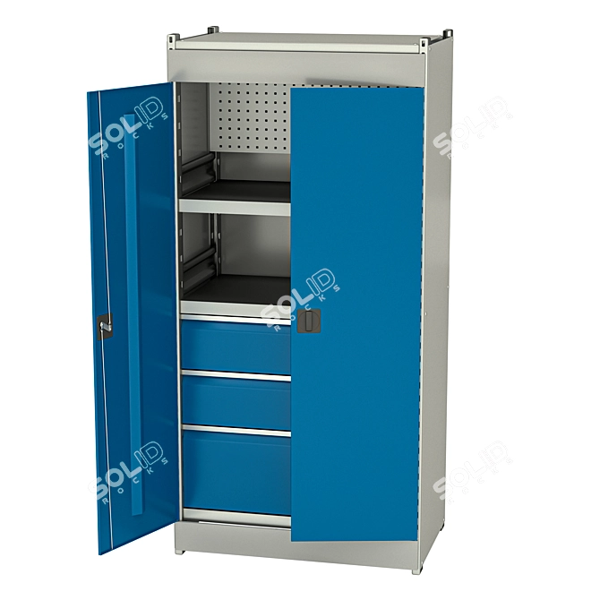 Metal Shelving Unit 3D model image 3