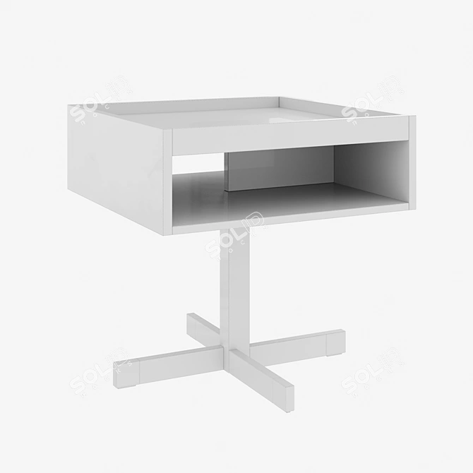 Elegant Minotti bedside table 3D model image 3