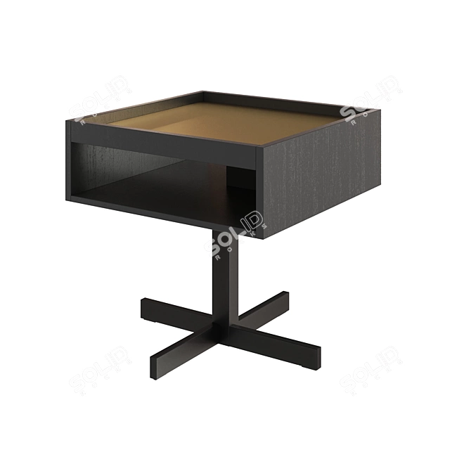 Elegant Minotti bedside table 3D model image 4