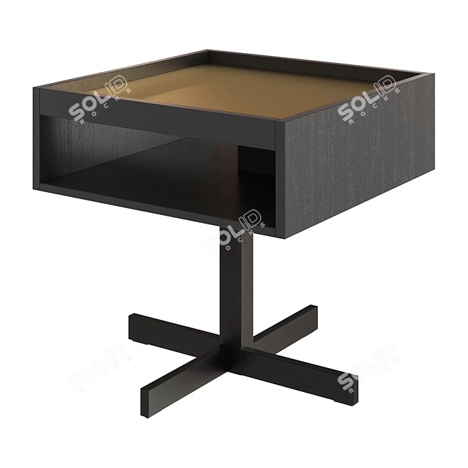 Elegant Minotti bedside table 3D model image 9