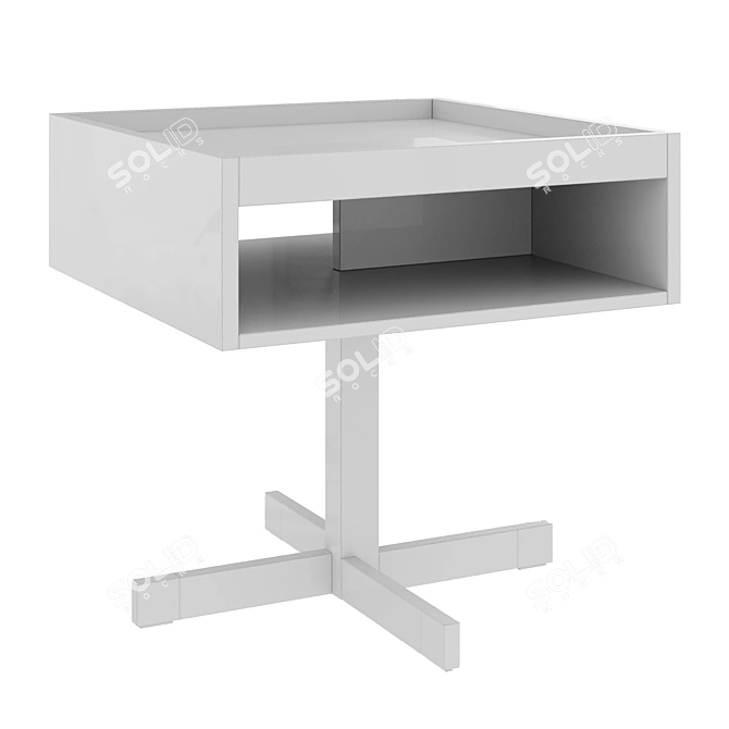 Elegant Minotti bedside table 3D model image 10