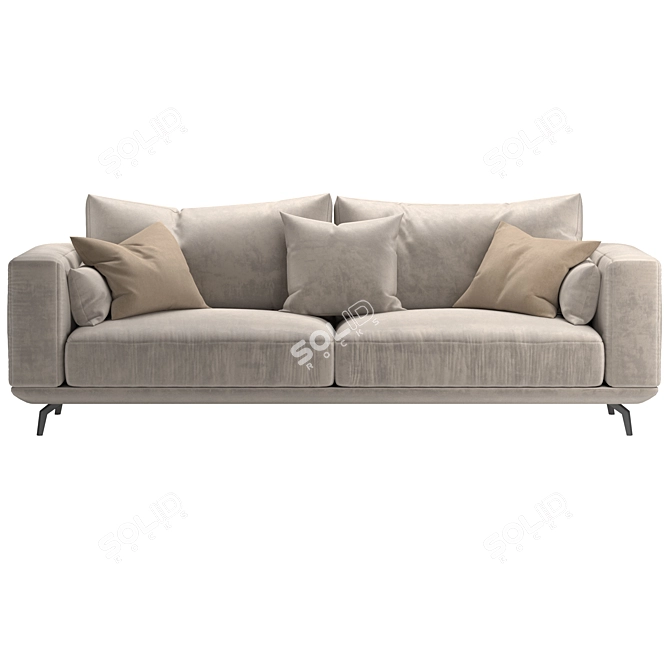 Modern NR23 Three Seater Sofa 3D model image 2