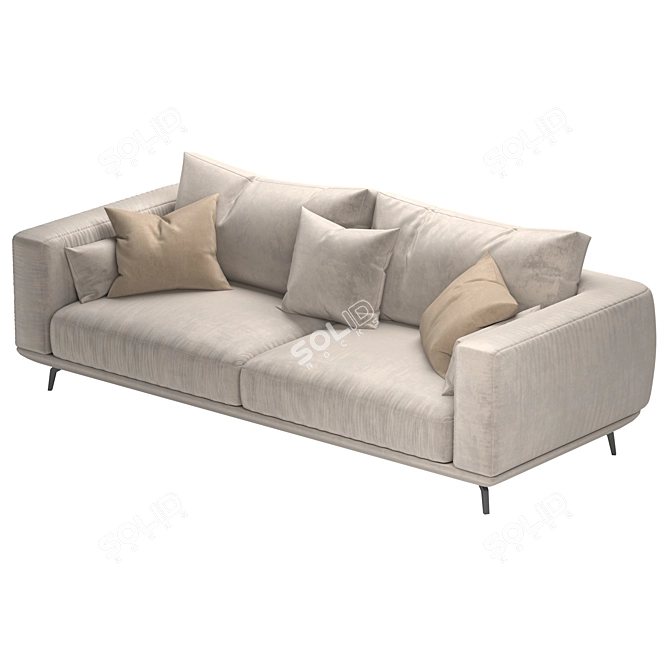 Modern NR23 Three Seater Sofa 3D model image 3