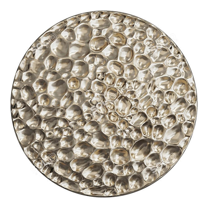 Abstract Metal Wall Art Sculpture 3D model image 1