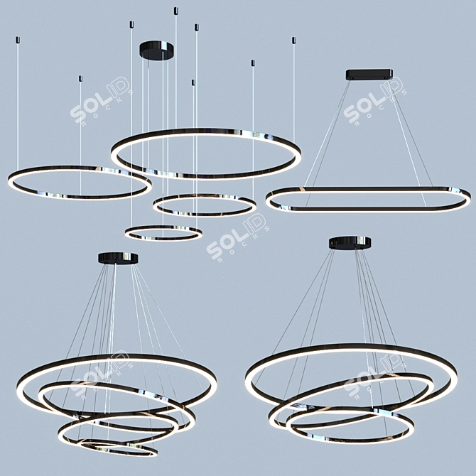 Sleek Cruise Collection Pendant Lamps 3D model image 8