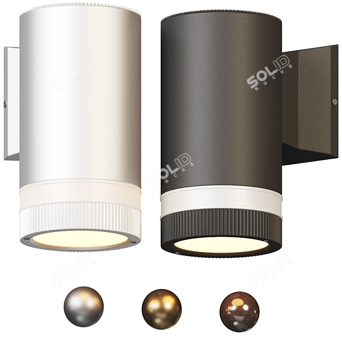 Modern Outdoor Wall Light Fixture 3D model image 1