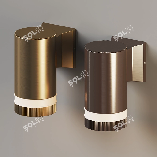 Modern Outdoor Wall Light Fixture 3D model image 2