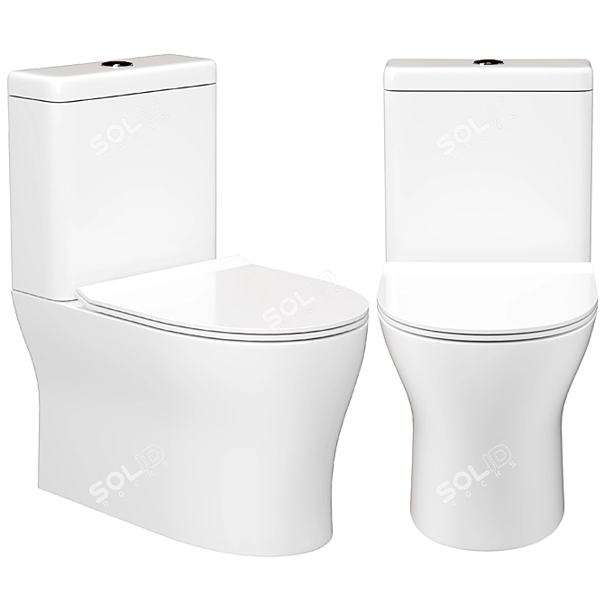 Compact BelBagno Ancona Toilet 3D model image 1