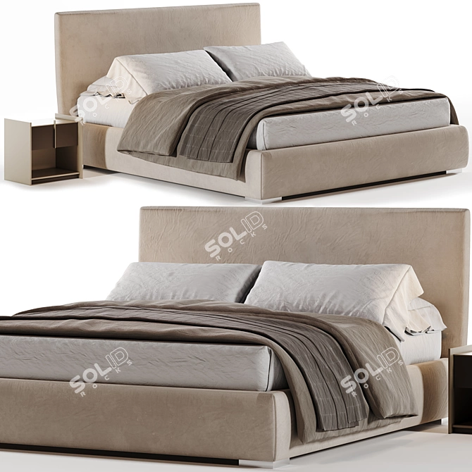 Modern Bonaldo Tonight Bed - 3D Render 3D model image 1