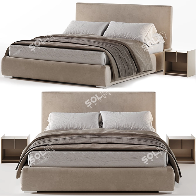 Modern Bonaldo Tonight Bed - 3D Render 3D model image 2