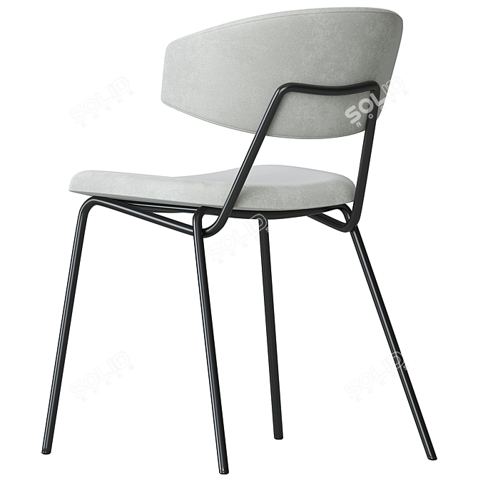 Sophia Modern Padded Chair Ensemble 3D model image 4