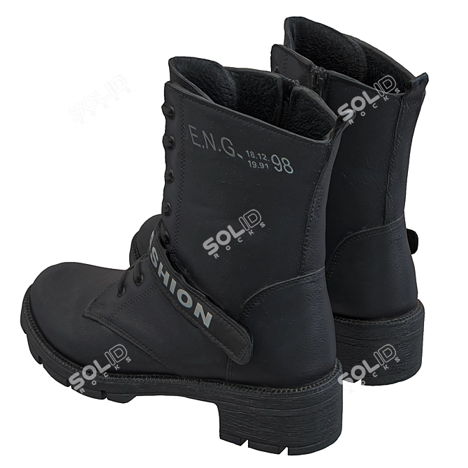 Cozy Arctic Walk Women's Boots 3D model image 2