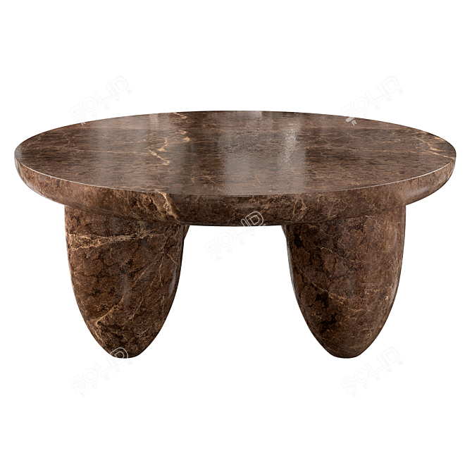Luxury Marble Coffee Table Lunarys 3D model image 2