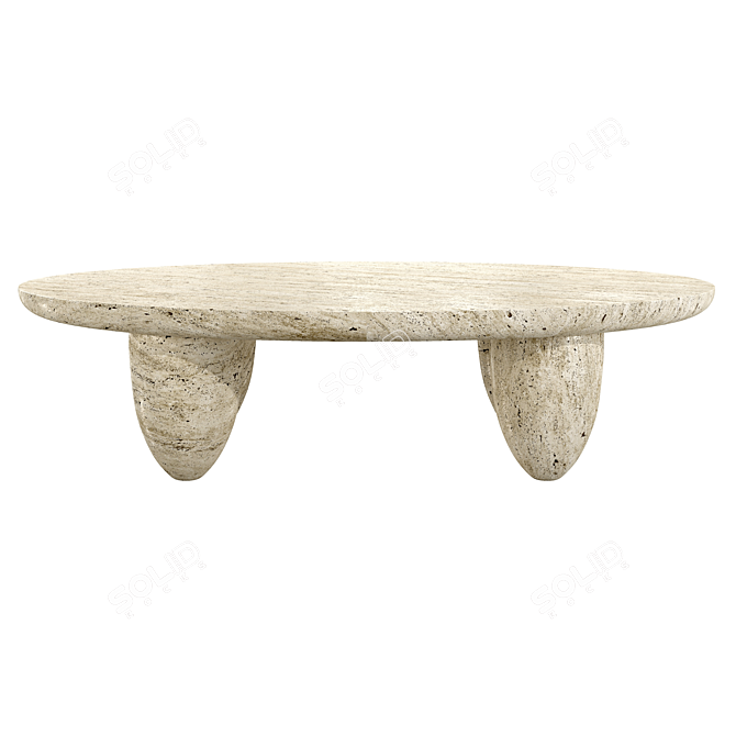 Luxury Marble Coffee Table Lunarys 3D model image 4