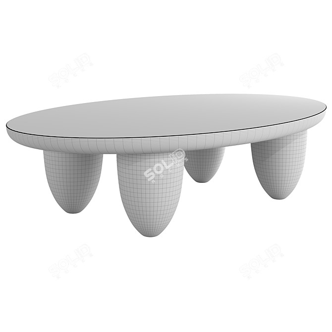 Luxury Marble Coffee Table Lunarys 3D model image 5